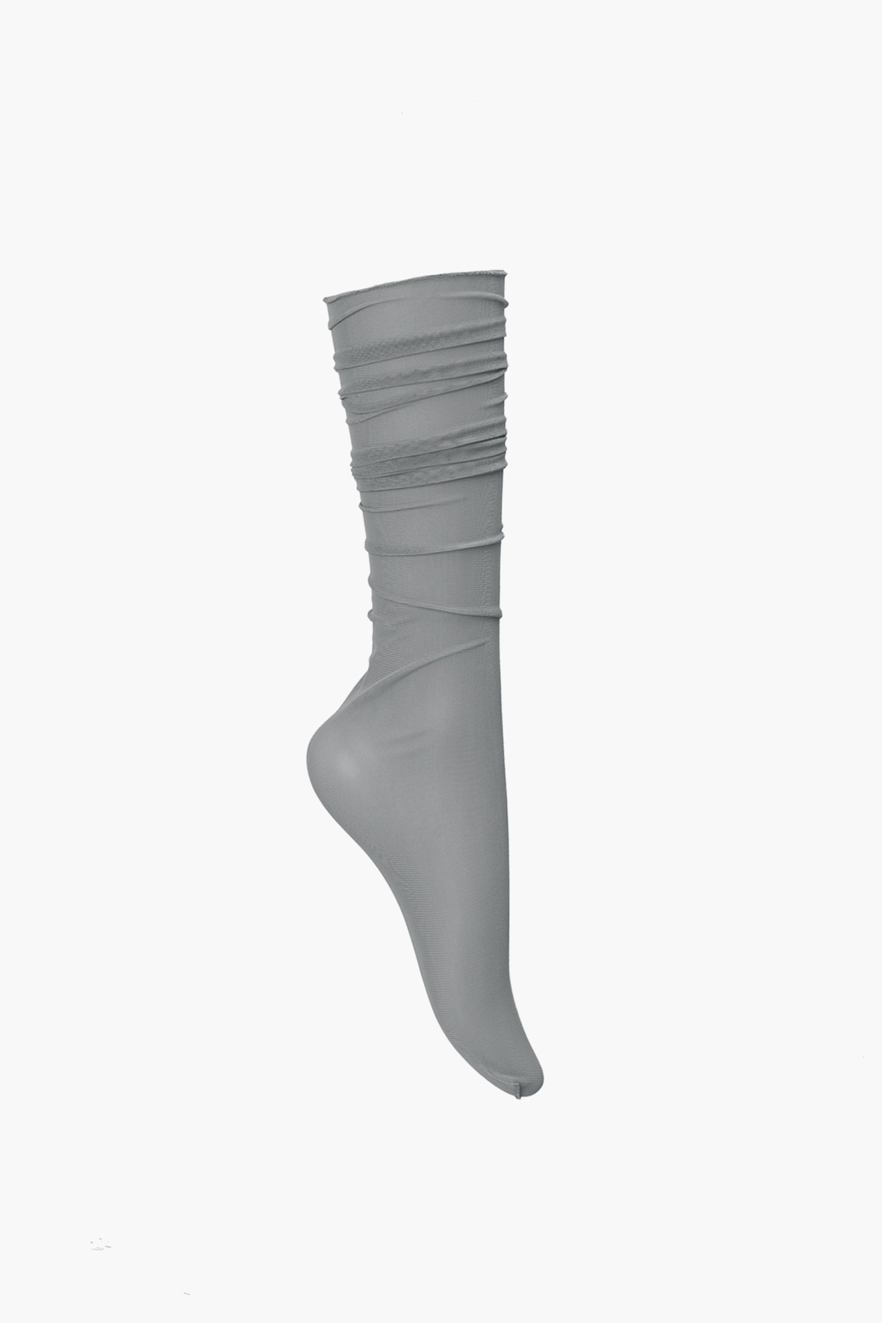 Sheer loose fit knee-socks  (GRAY)